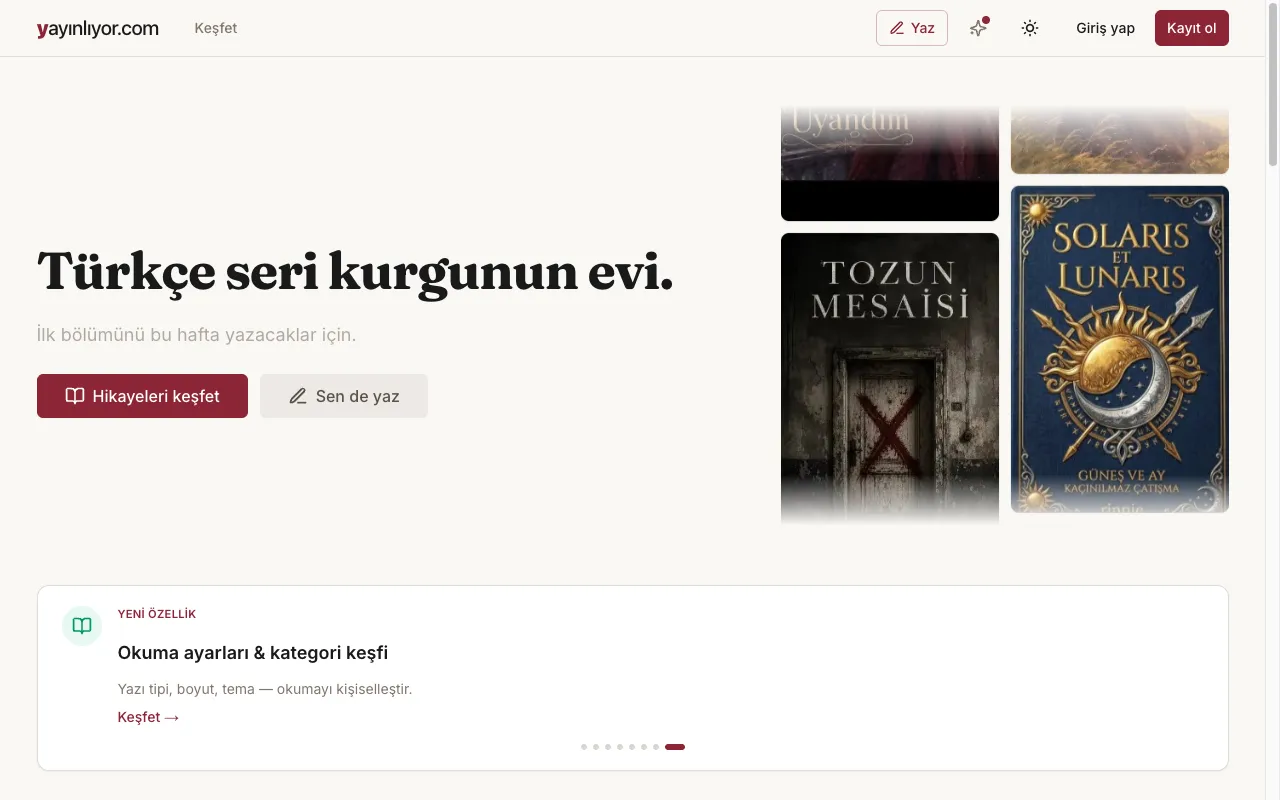 Yayınlıyor